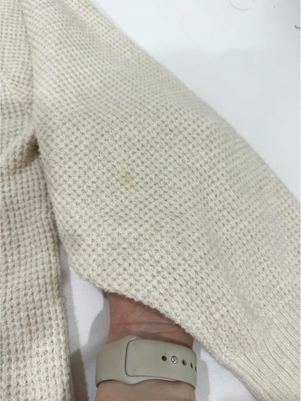 Aerie Cozy Up Oversized Waffle Knit Button Sweater Beige XXL - Picture 9 of 9
